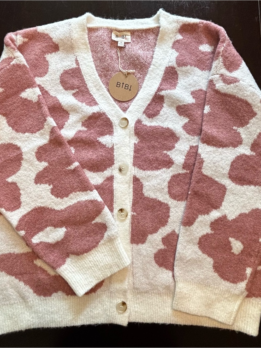 BiBi Floral Oversized Cardigan Sweater - Size M - NWT - EXTREMELY OVERSIZED!